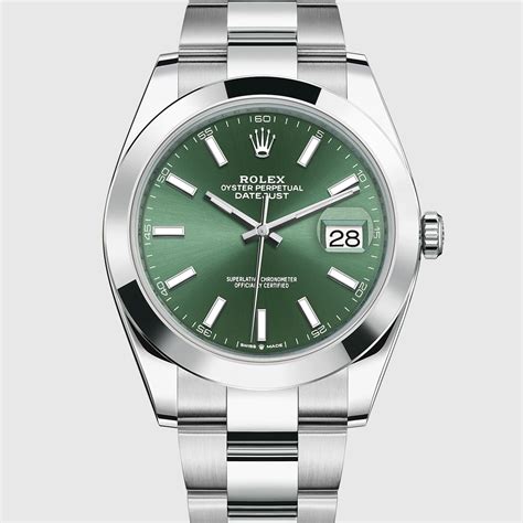 rolex datejust mint green 41|rolex datejust 126300 41mm.